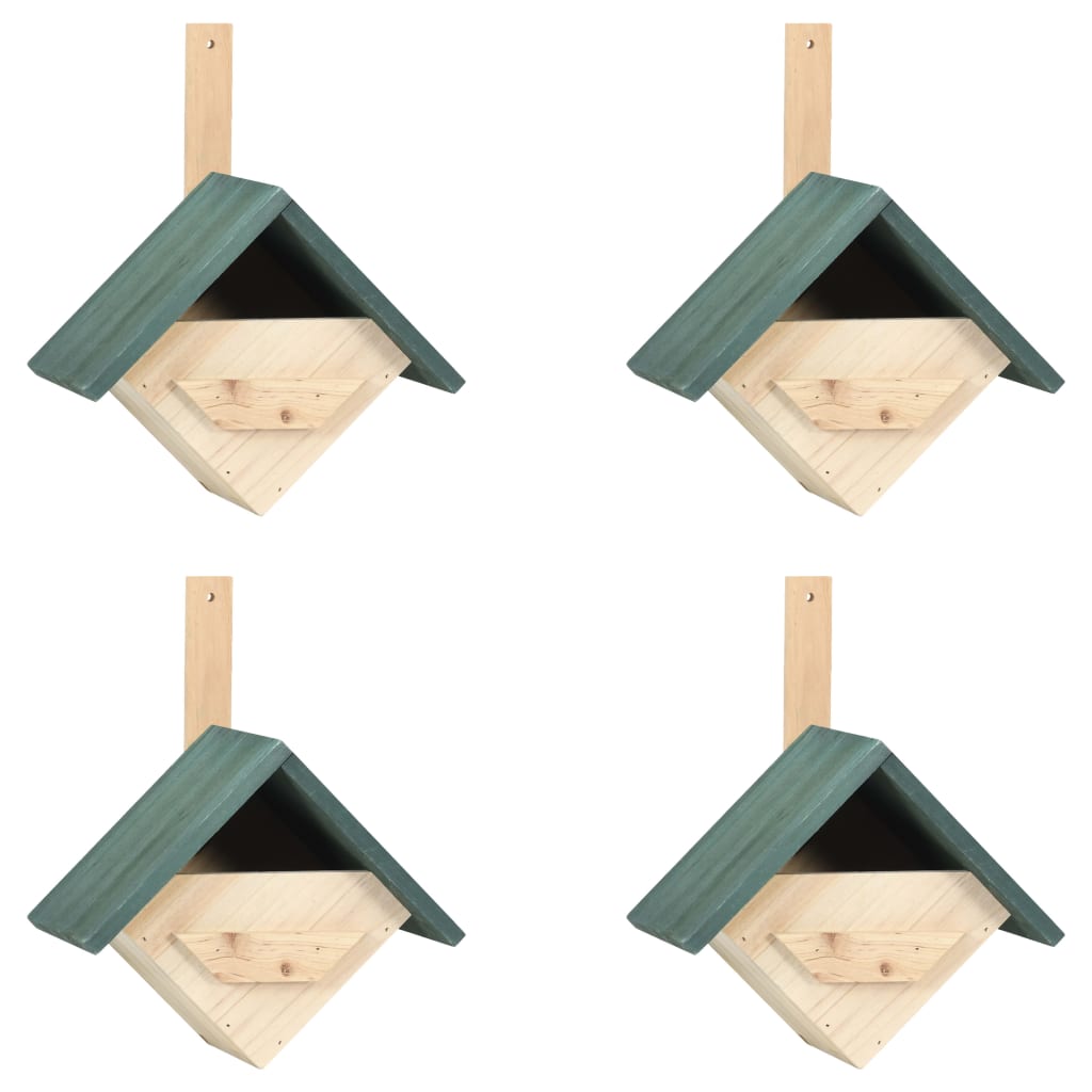 vidaXL Căsuțe de păsărele, 4 buc., 24 x 16 x 30 cm, lemn de brad vidaXL