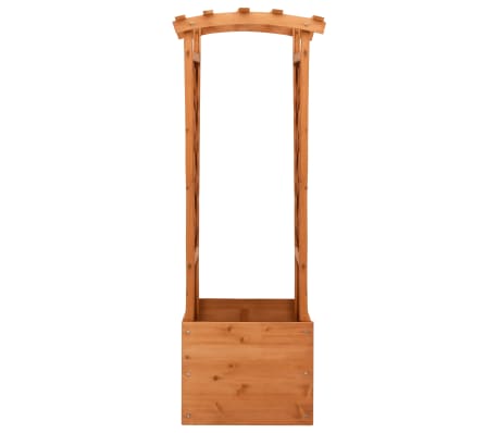 vidaXL Jardini&egrave;re &agrave; treillis avec arche 49x39x130 cm Bois de sapin