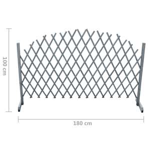 Vrbový trelážový plot masivní jedle 1,8 x 1 m šedý - obrázek 4