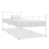 vidaXL voodiraam valge, metall, 90 x 200 cm