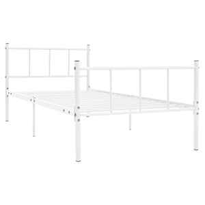 vidaXL sengestel 90x200 cm metal hvid