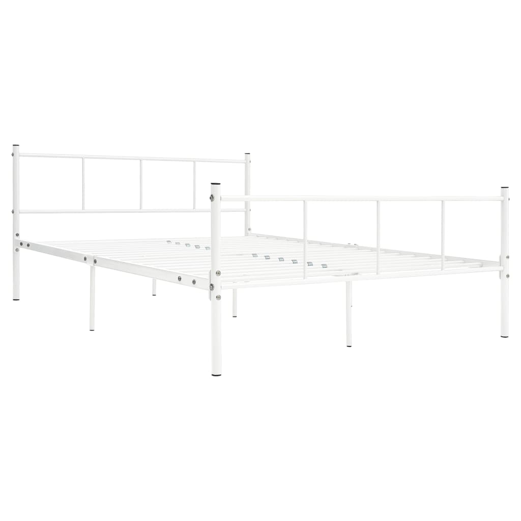 vidaXL Bedframe metaal wit 120x200 cm afbeelding