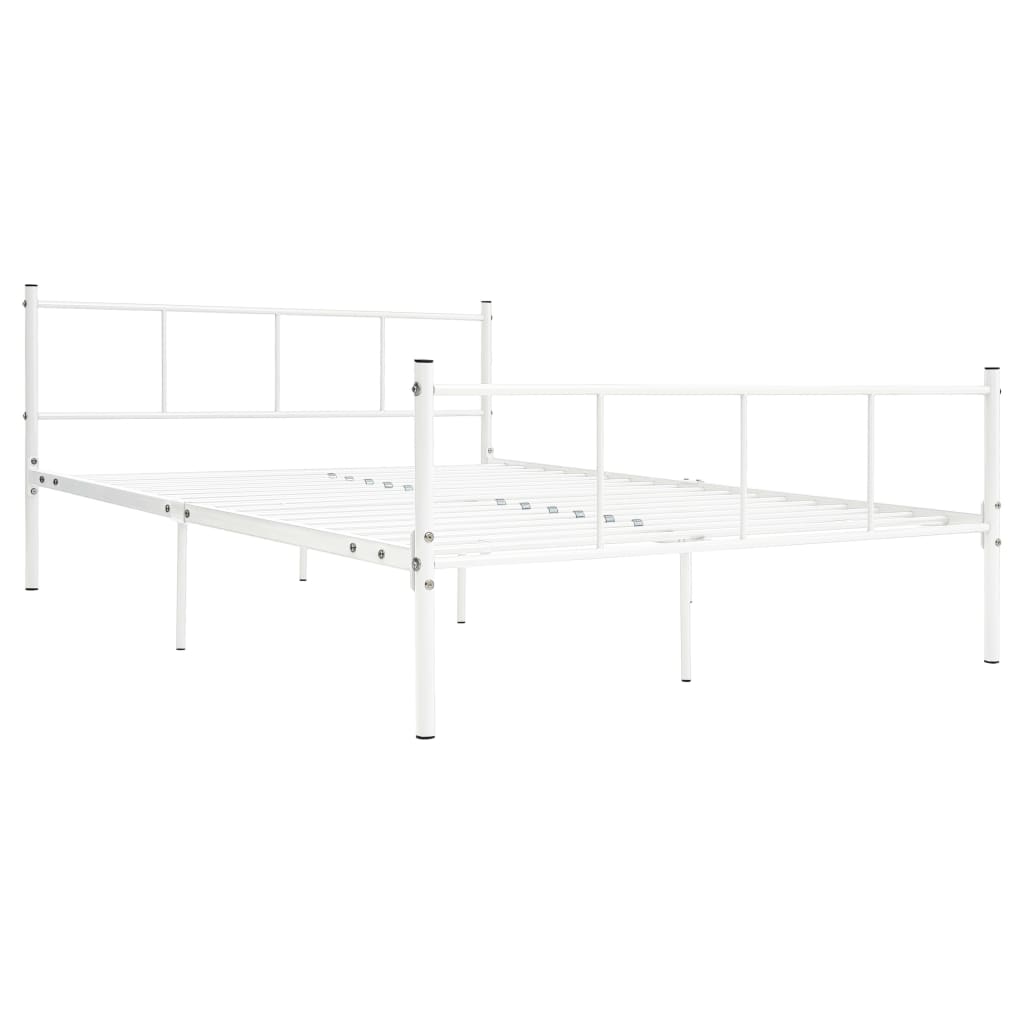 

vidaXL Bedframe metaal wit 160x200 cm