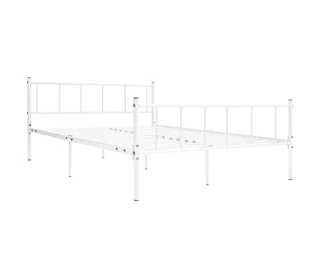 vidaXL Bed Frame White Metal 180x200 cm 6FT Super King