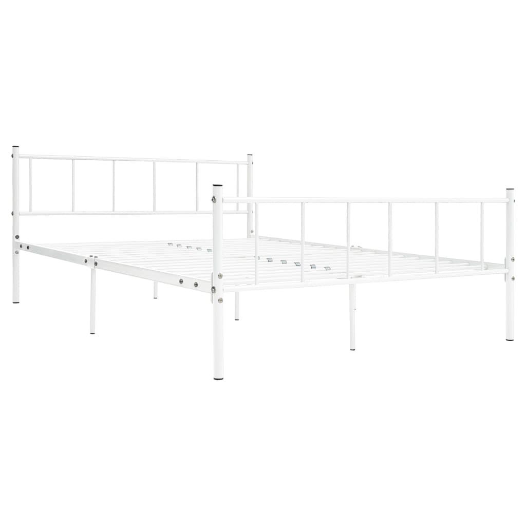 vidaXL Bedframe metaal wit 200x200 cm