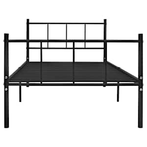 Rám postele černý kov 90 x 200 cm - obrázek 3