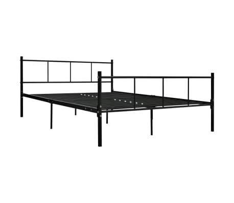 vidaXL Sengeramme svart metall 140x200 cm