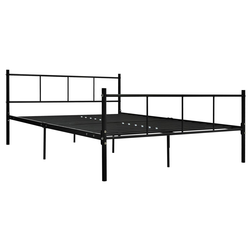 vidaXL Bedframe metaal zwart 160x200 cm afbeelding
