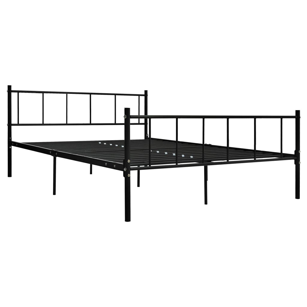 

vidaXL Bedframe metaal zwart 180x200 cm