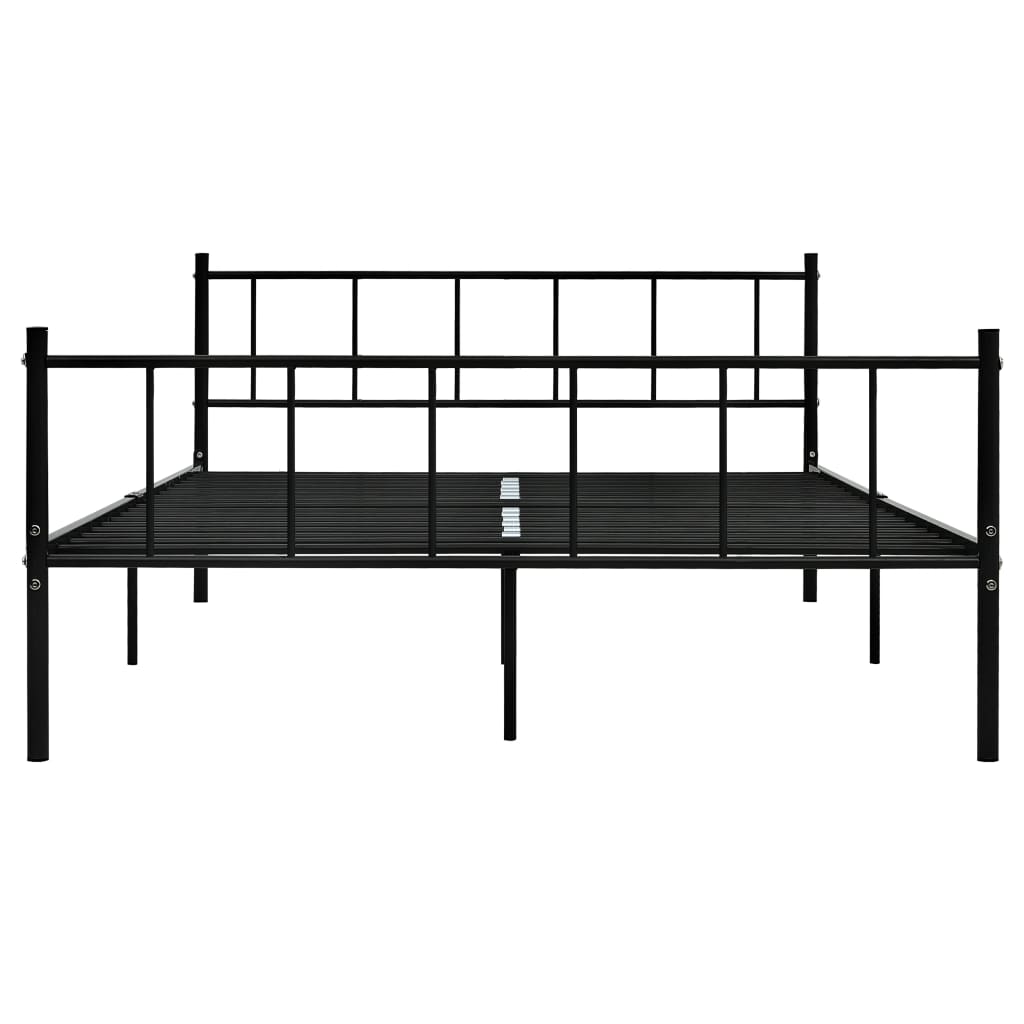 Thumbnail - vidaXL Bettgestell Schwarz Metall 180×200 cm