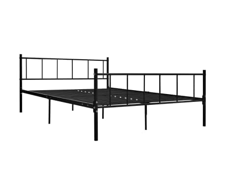 vidaXL Bed Frame Black Metal 200x200 cm