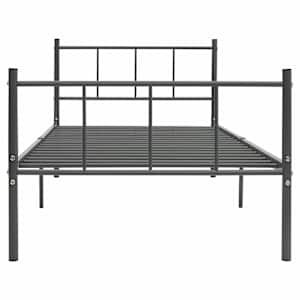 Rám postele šedý kov 90 x 200 cm - obrázek 3