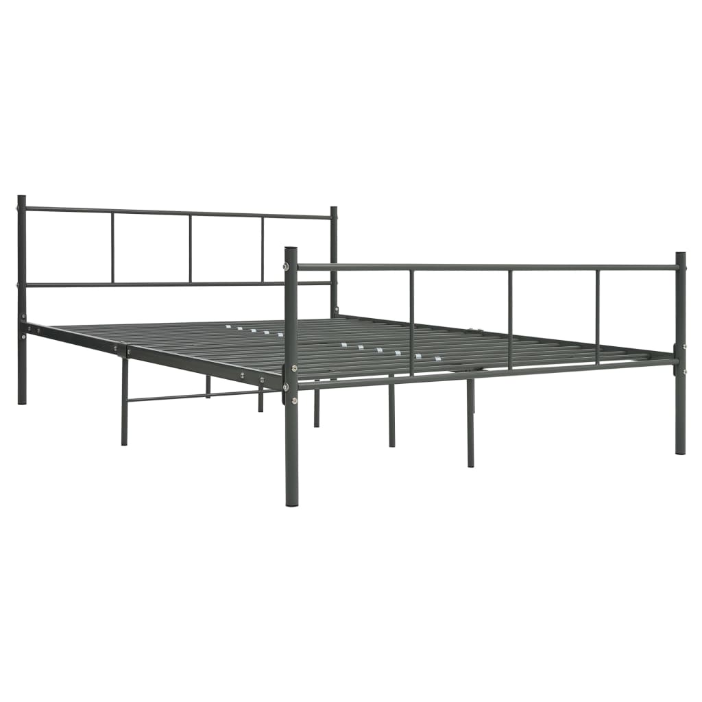 vidaXL Estrutura de cama 140x200 cm metal cinzento