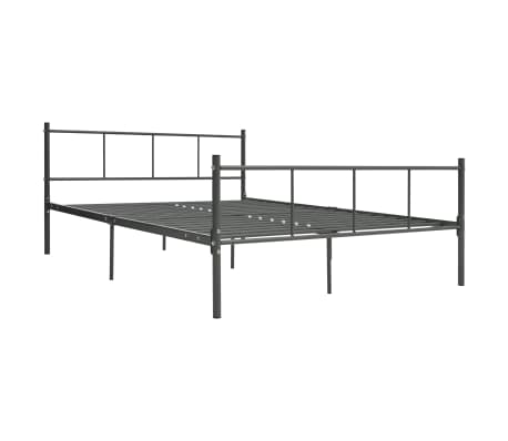 vidaXL Bedframe metaal grijs 160x200 cm