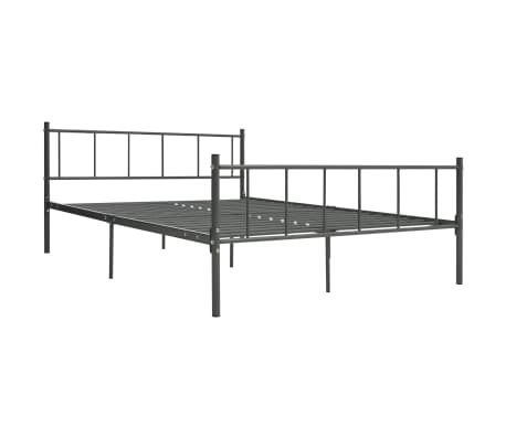 vidaXL Bedframe metaal grijs 200x200 cm