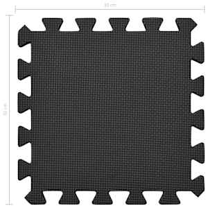 Podložka puzzle 54 ks 4,86 m² EVA pěna černá - obrázek 4