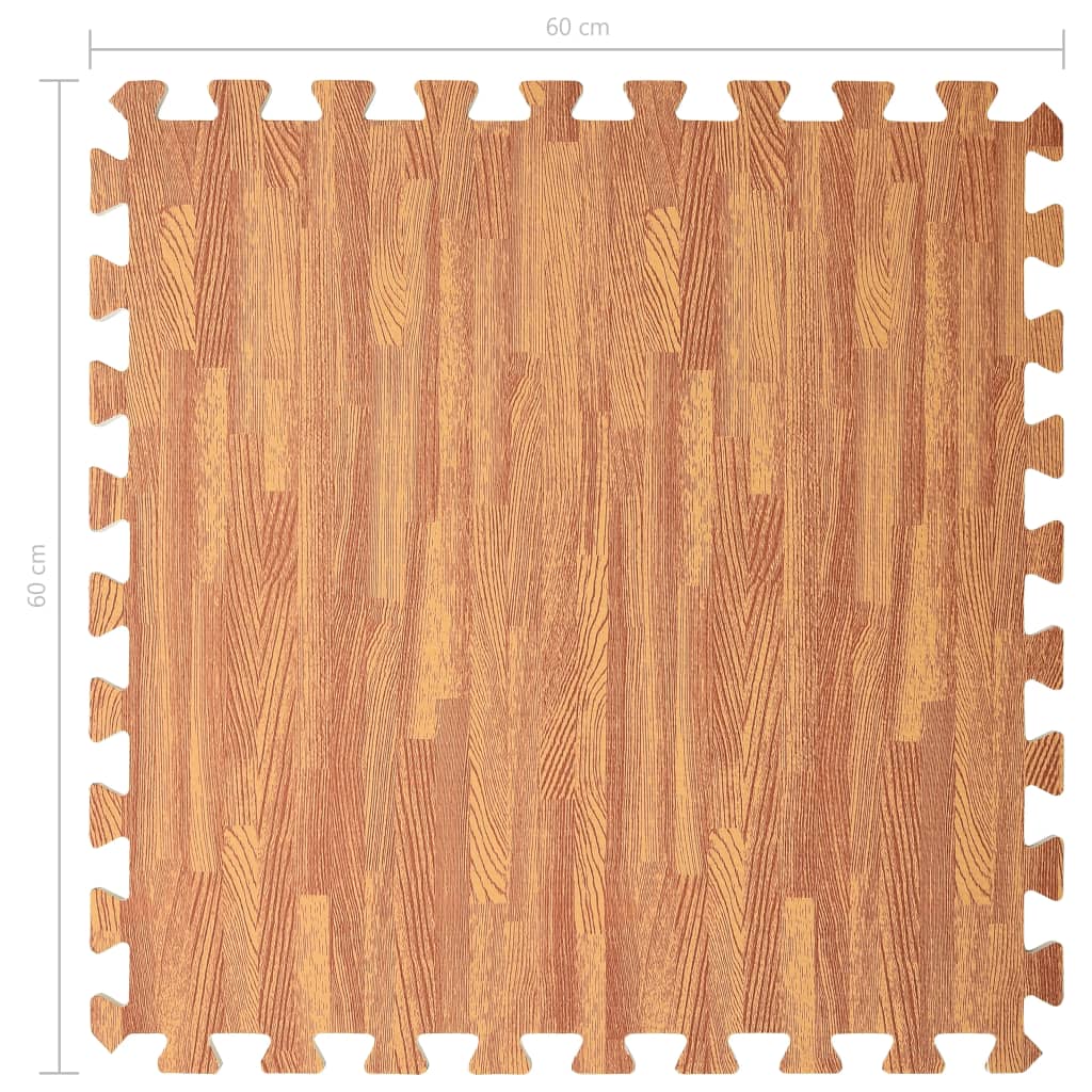 Podložky na zem 6 ks kresba dřeva 2,16 m² EVA pěna