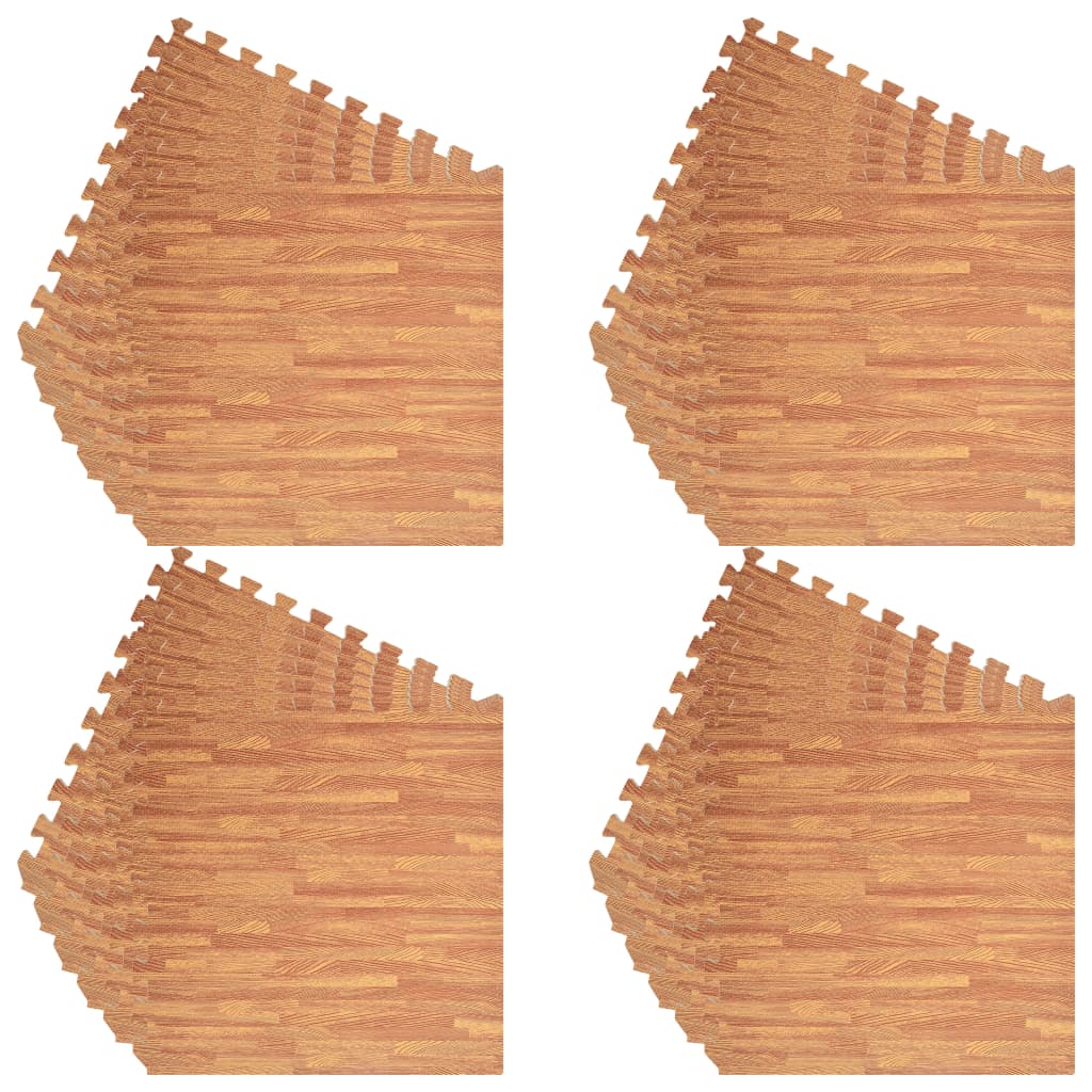 Podložky na zem 24 ks kresba dřeva 8,64 m² EVA pěna