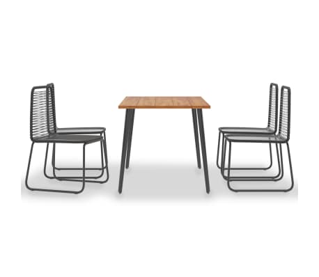 vidaXL Mobilier à dîner d'extérieur 5 pcs Acacia et résine tressée