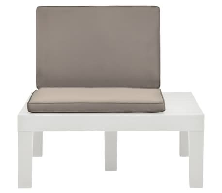 vidaXL Gartenstühle mit Auflagen 4 Stk. Kunststoff Weiß vidaXL Gartenstühle mit Auflagen 4 Stk. Kunststoff Weiß