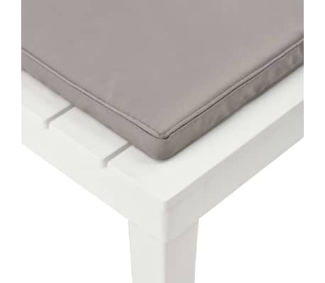 vidaXL Gartenstühle mit Auflagen 4 Stk. Kunststoff Weiß vidaXL Gartenstühle mit Auflagen 4 Stk. Kunststoff Weiß