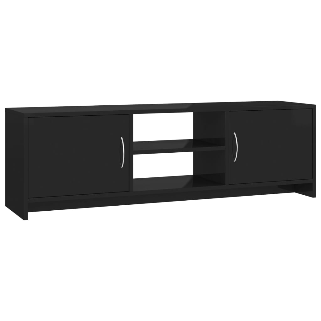 

vidaXL TV Cabinet High Gloss Black 47.2"x11.8"x14.8" Engineered Wood