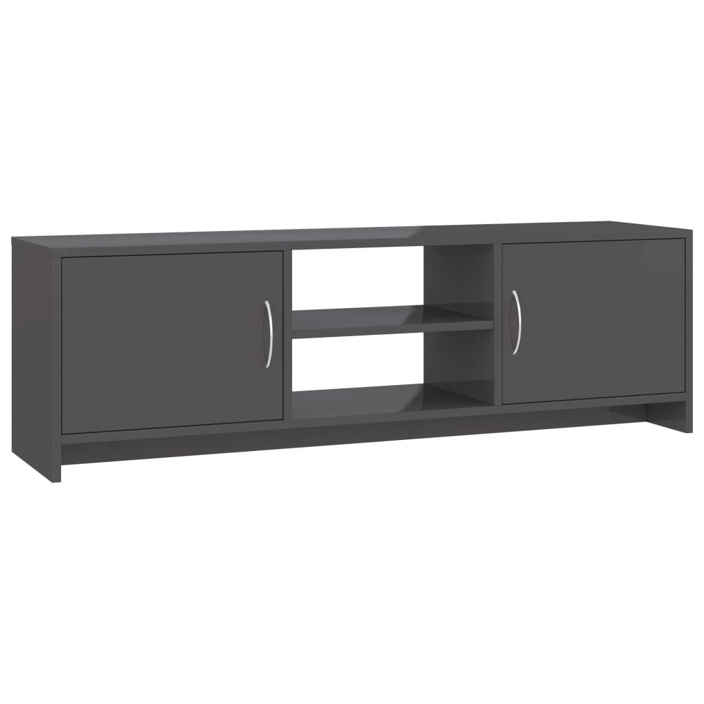 

vidaXL TV Cabinet High Gloss Gray 47.2"x11.8"x14.8" Engineered Wood