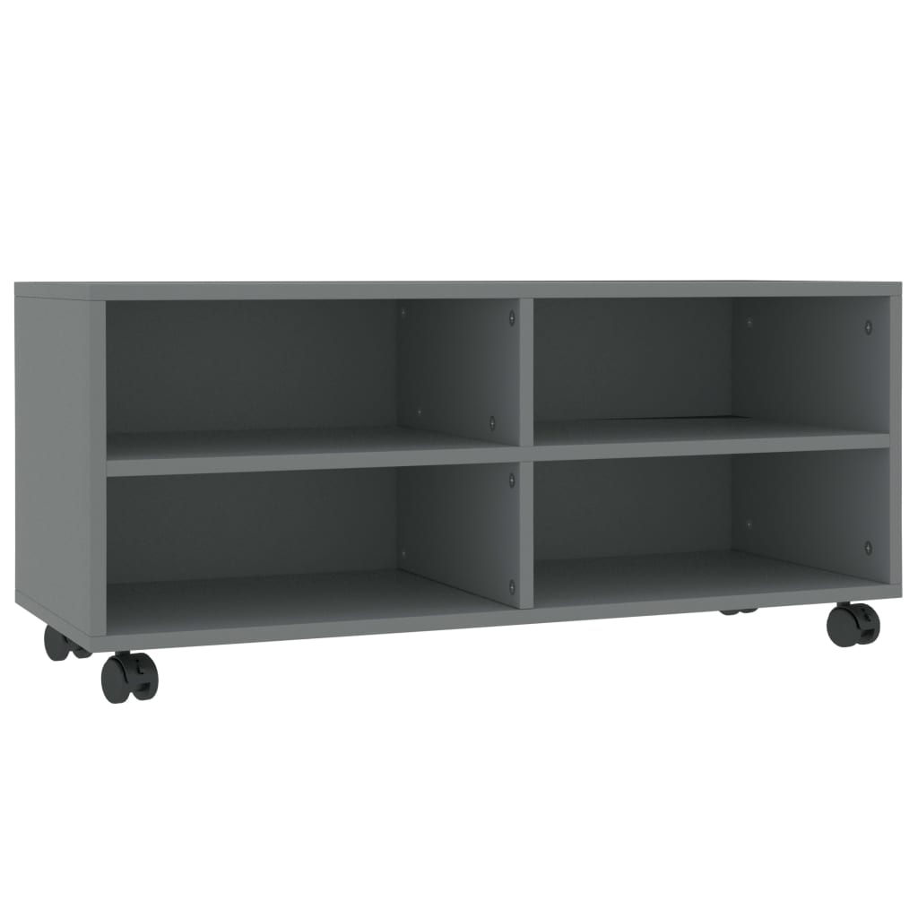 

vidaXL TV Cabinet with Castors Gray 35.4"x13.8"x13.8" Engineered Wood