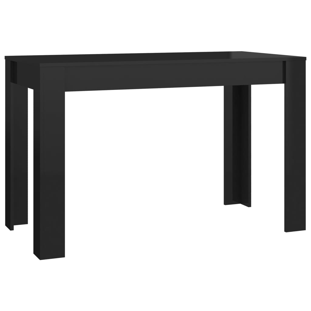 

vidaXL Dining Table High Gloss Black 47.2"x23.6"x29.9" Engineered Wood