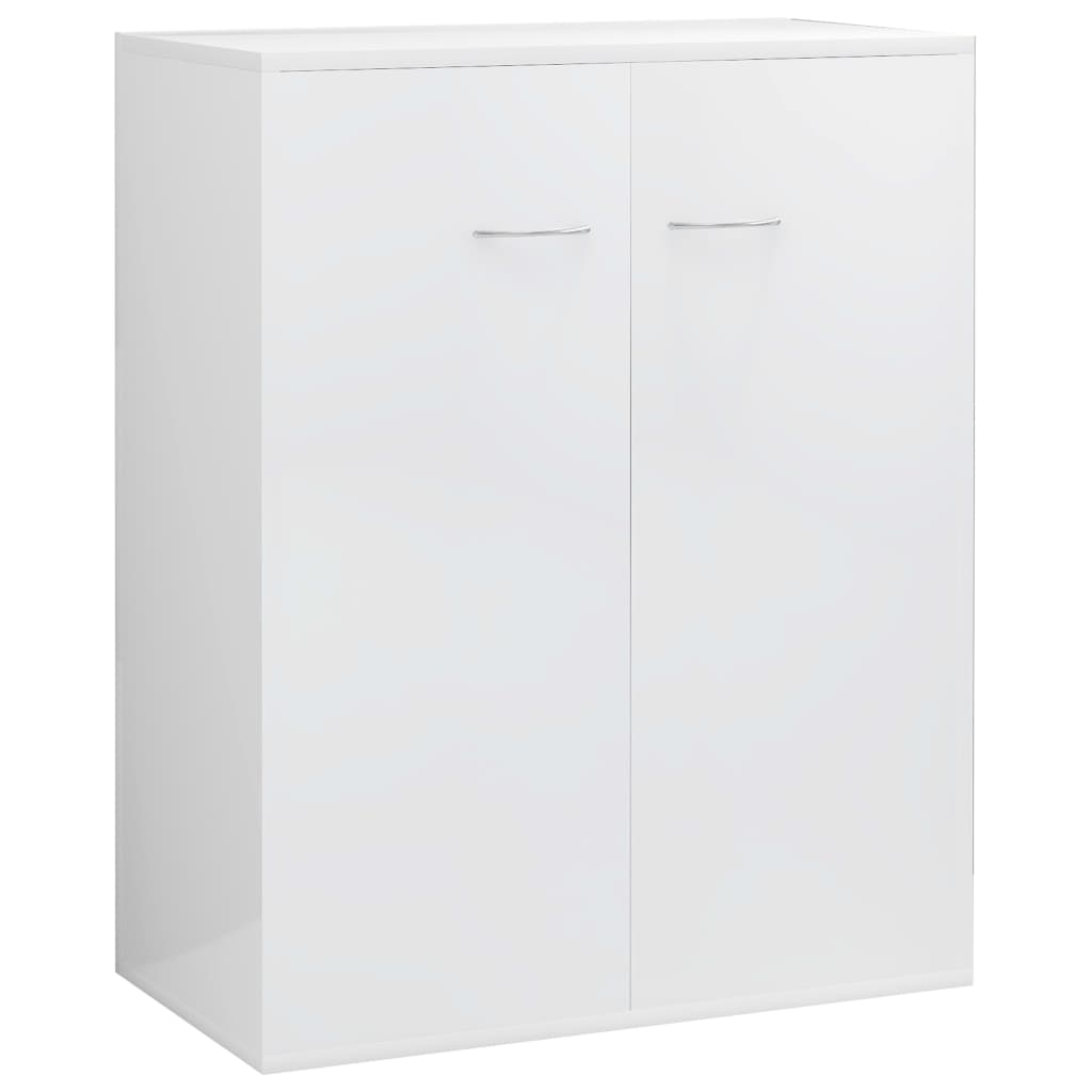 

vidaXL Sideboard High Gloss White 23.6"x11.8"x29.5" Chipboard