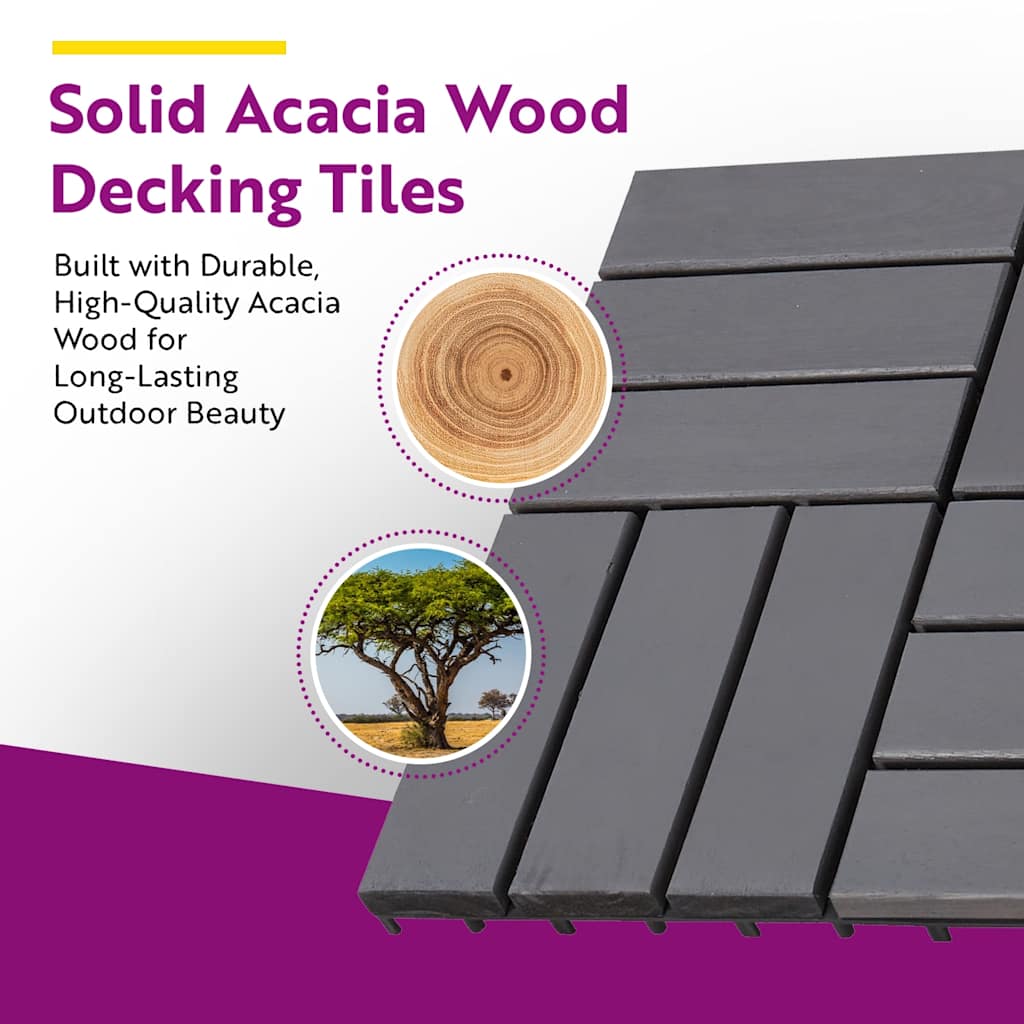 Patio Tile Deck Tile Outdoor Interlocking Flooring Tile for Decorative vidaXL - Picture 24 of 48