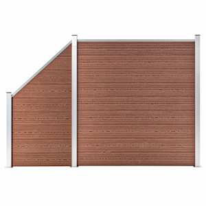 vidaXL WPC aiakomplekt, 1 ruut + 1 kaldus, 273 x 186 cm pruun