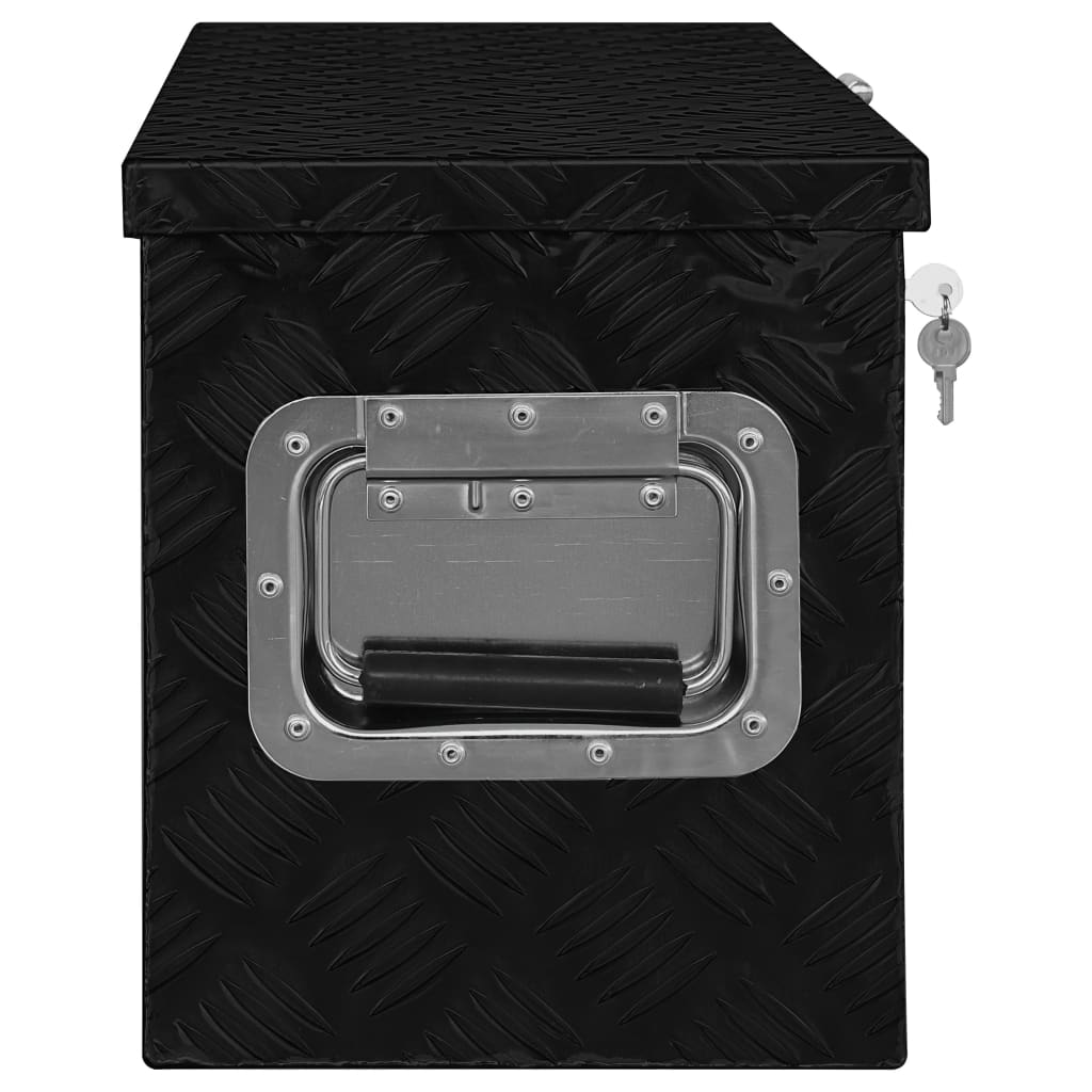 alumīnija kaste, 80x30x35 cm, melna | Stepinfit.lv