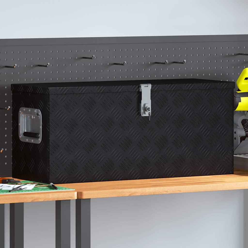 aluminiumskasse 80x30x35 cm sort