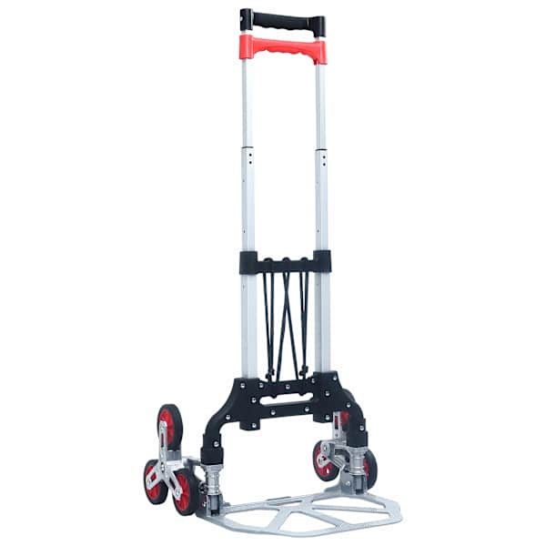 vidaXL kokkupandav treppide transpordik&auml;ru 70 kg, alumiinium, h&otilde;bedane