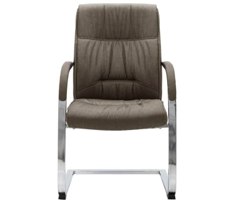 vidaXL カンチレバーオフィスチェア トープ 布製