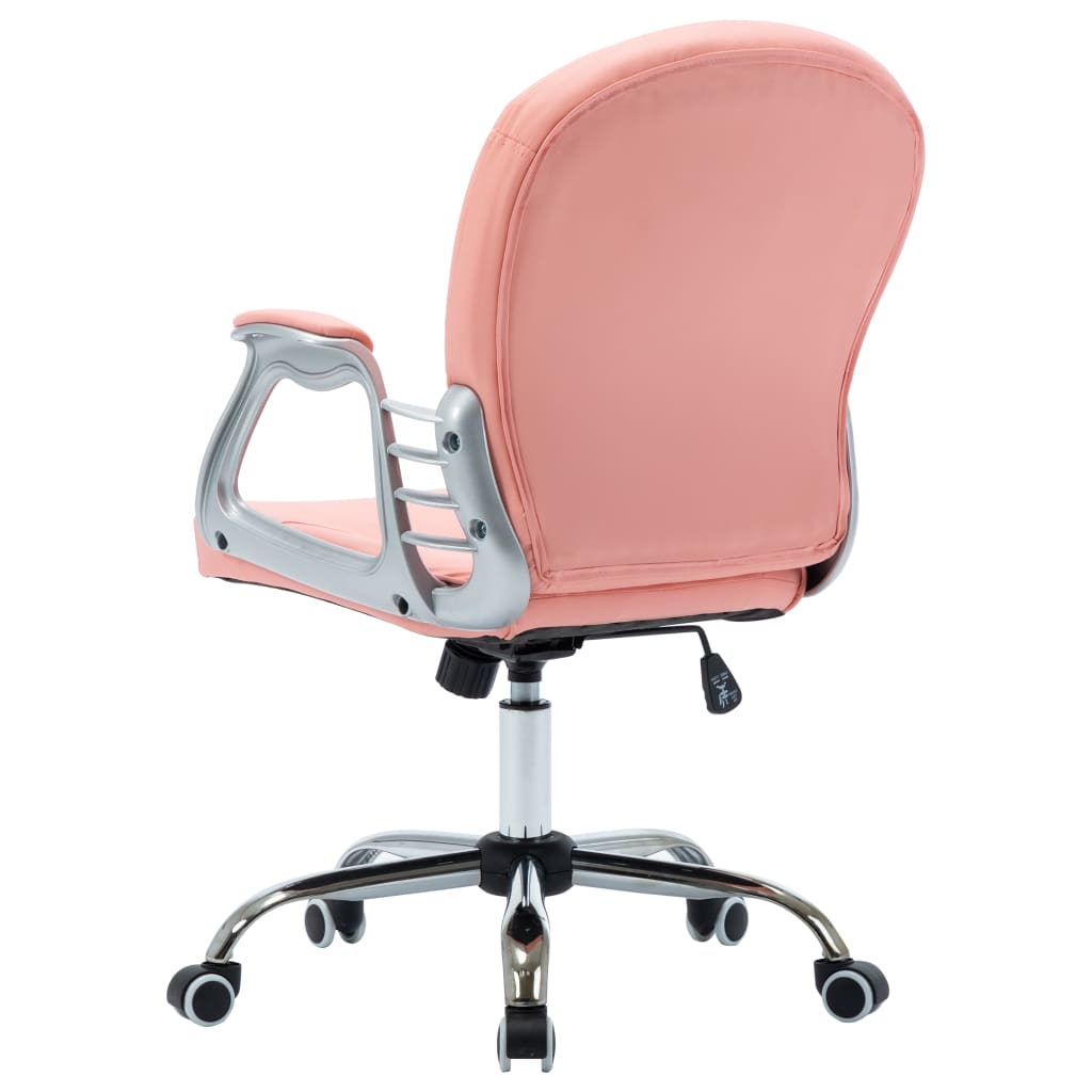 Sedia Da Ufficio Girevole Rosa In Similpelle VidaXL 15 width=274