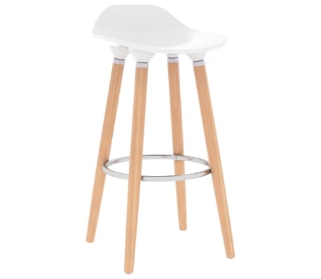 vidaXL Bar Chairs 2 pcs White