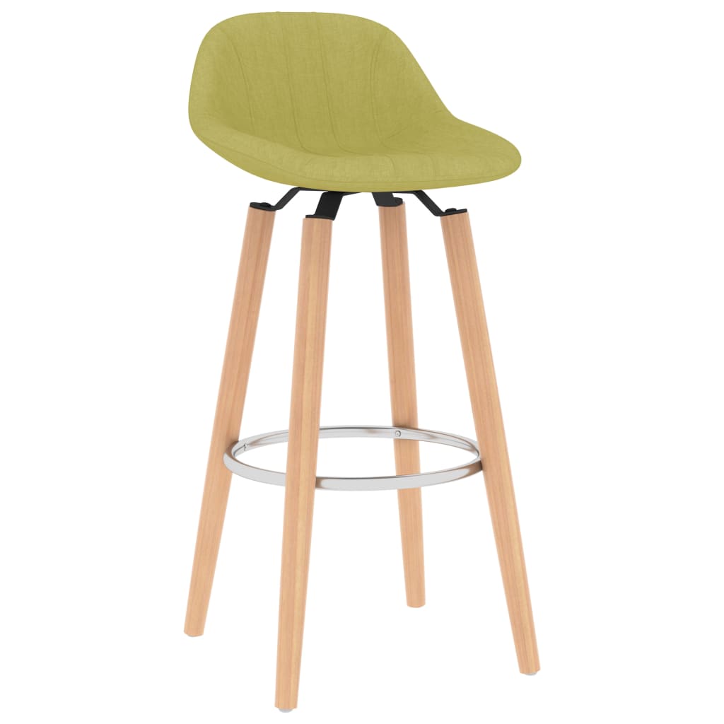 vidaXL Tabourets de bar lot de 2 vert tissu