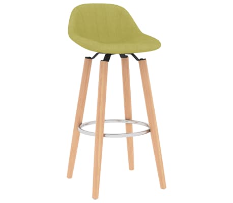 vidaXL Tabourets de bar lot de 2 vert tissu