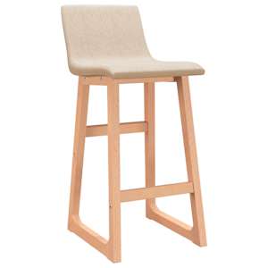 vidaXL bāra krēsli, 2 gab., krēmkrāsas audums