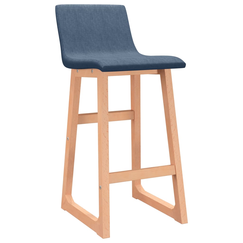 Barové židle 2 ks modré textil