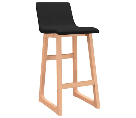 vidaXL Barhocker 2 Stk. Schwarz Stoff