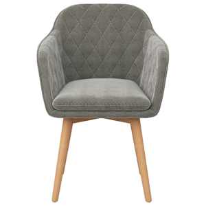 VidaXL Valgomojo kėdė, &scaron;viesiai pilkos spalvos, aksomas