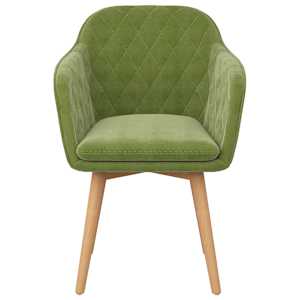 VidaXL Valgomojo kėdė, šviesiai žalios spalvos, aksomas