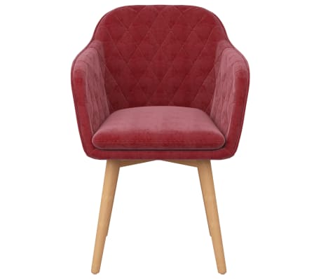 vidaXL Valgomojo kėdė, raudonojo vyno spalvos, aksomas