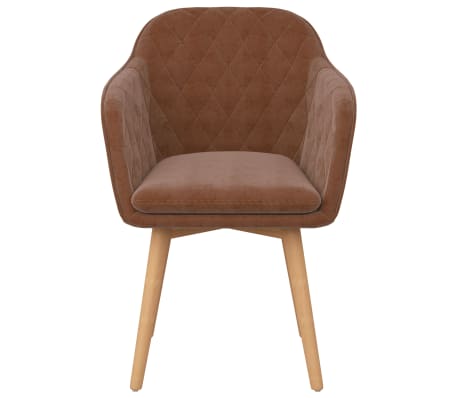 vidaXL Valgomojo kėdė, rudos spalvos, aksomas