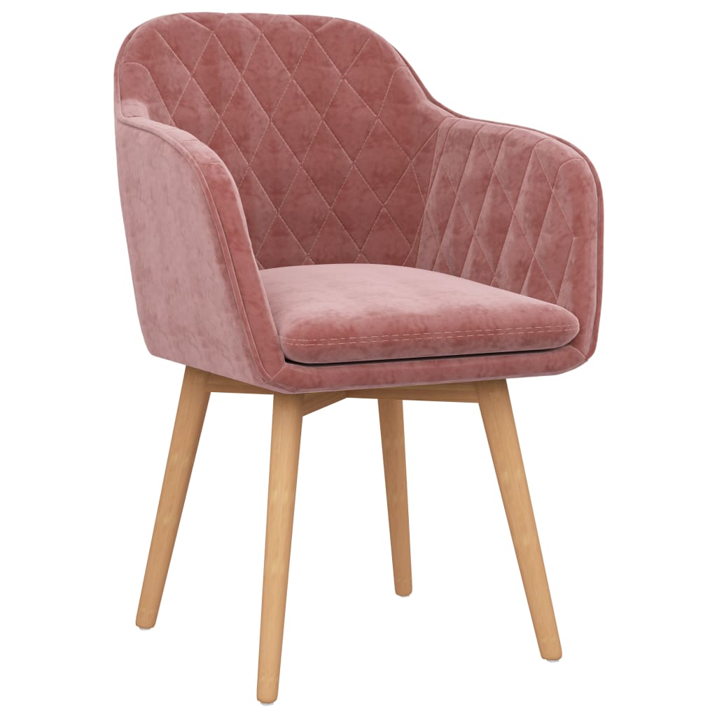 

vidaXL Eetkamerstoelen 2 st fluweel roze