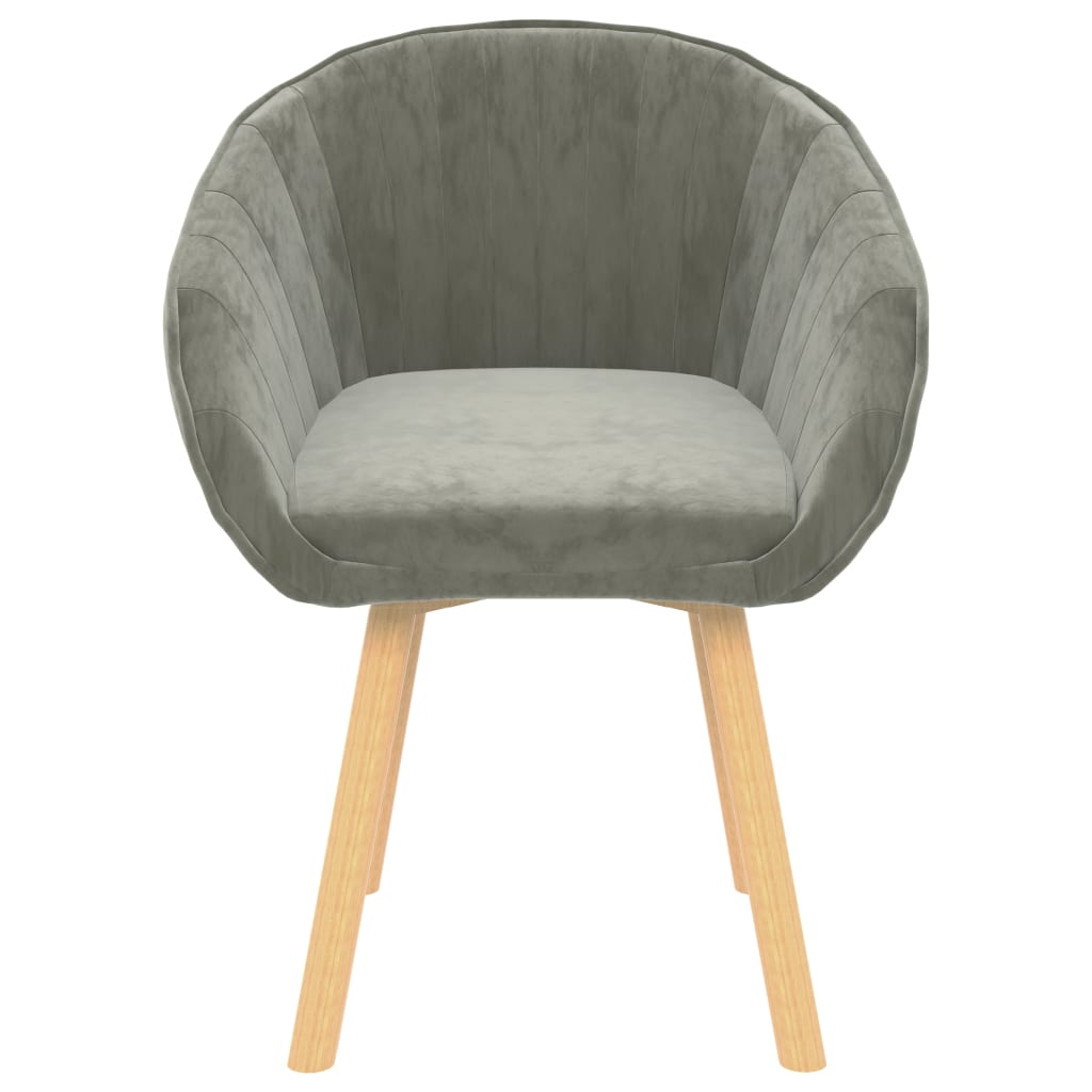 VidaXL Valgomojo kėdė, šviesiai pilkos spalvos, aksomas