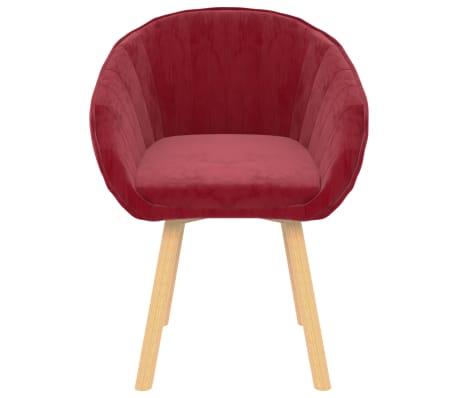 vidaXL Трапезен стол, виненочервен, кадифе